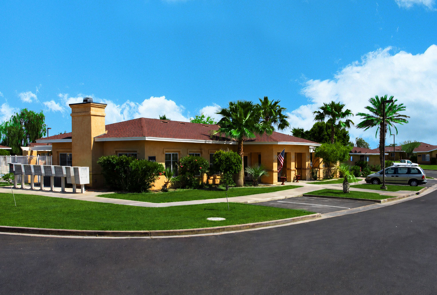 This image shows the entrance of one of Casa Encinas units