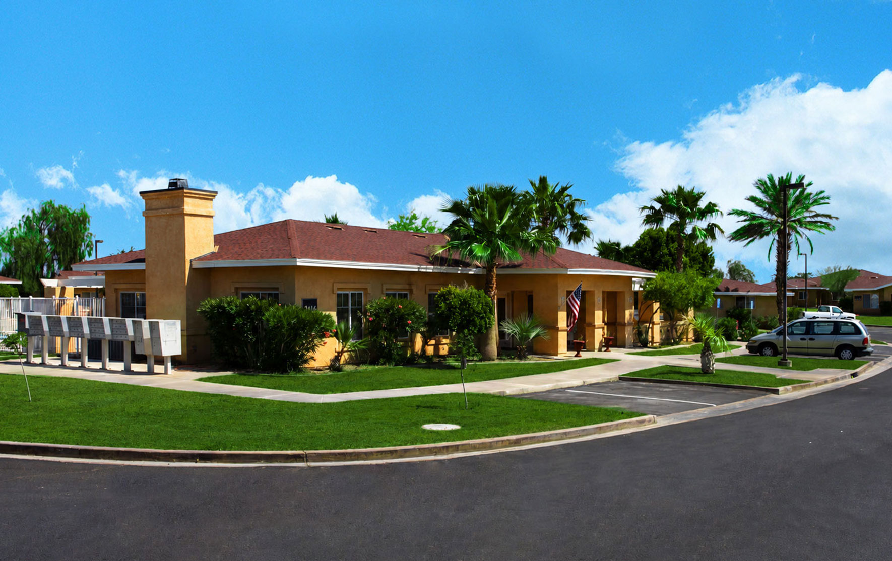 This image shows the entrance of one of Casa Encinas units